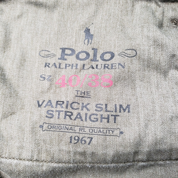 Polo Ralph Lauren Varick Slim Straight Stretch Sateen Pant Mens 40x38 Tall Green - Picture 4 of 16